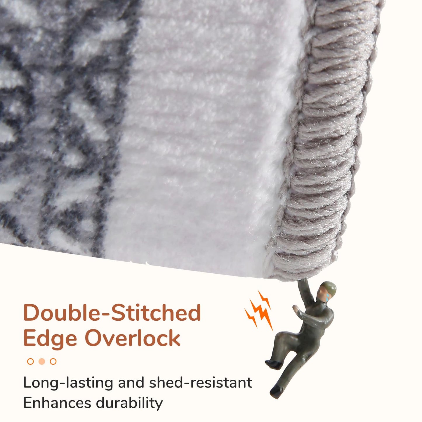 Lukyamzn Thin Washable Area Rug 5x7 ft, Low-Pile Faux Cashmere Carpet with Non-Slip Backing, Navy Blue & Gold Soft Floor Mat