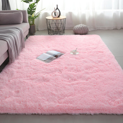 Lukyamzn Shag Area Rug 5x8, Ultra Soft Fluffy Carpet for Bedroom, Living Room, Kids Room, Nursery, Pink Home Decor
