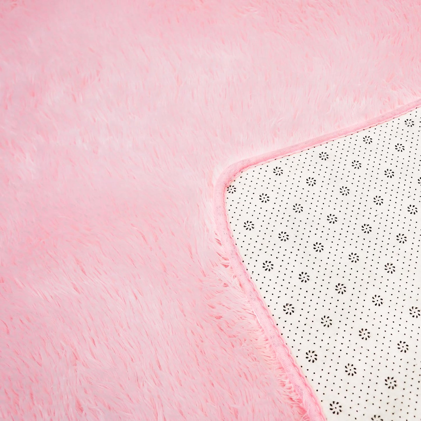 Lukyamzn Shag Area Rug 5x8, Ultra Soft Fluffy Carpet for Bedroom, Living Room, Kids Room, Nursery, Pink Home Decor