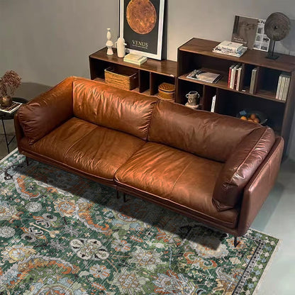 Lukyamzn Washable Area Rug 5x7, Non-Slip Low-Pile Vintage Tribal Design, Stain & Water Resistant, Pet & Child Friendly