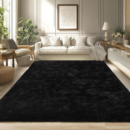 Lukyamzn Soft Fluffy Area Rug 4x6 for Bedroom Living Room, Machine Washable, Non-Slip, Plush Shaggy Carpet for Kids & Home